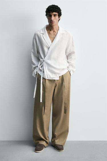 MOCASÍN PIEL DESTALONADO - Marrón de Zara - Imagen 0