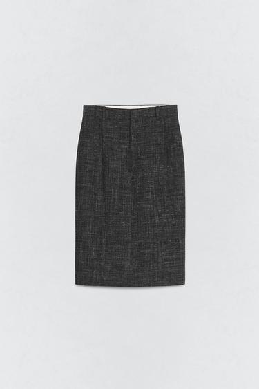 울 펜슬 스커트 SOSHIOTSUKI X ZARA - Zara 그레이