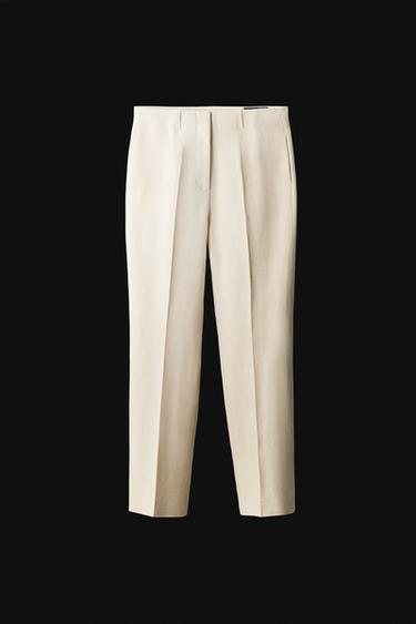 БРЮКИ STRAIGHT FIT — ZW COLLECTION — ПЕСОЧНЫЙ от Zara — изображение 0