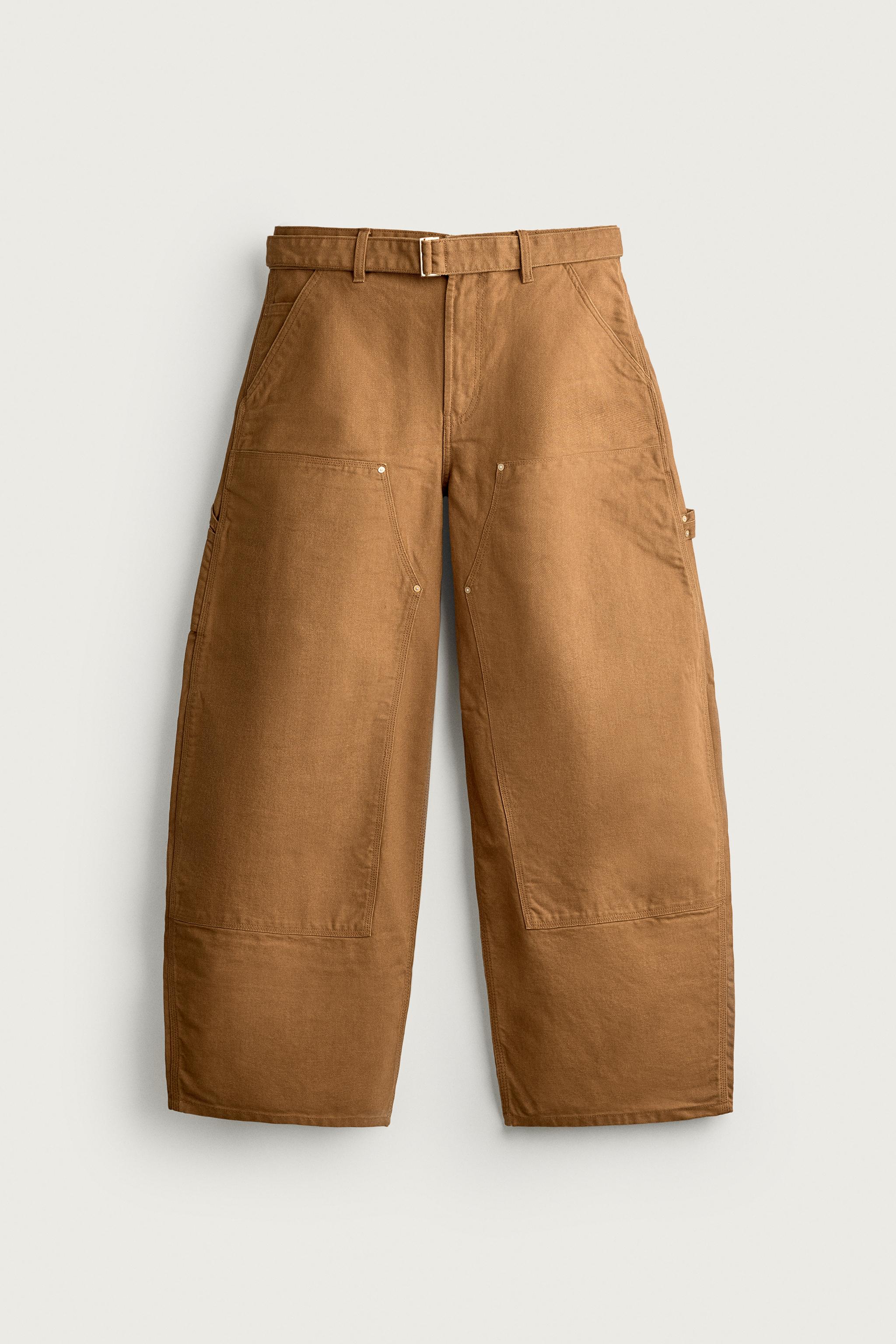 CARPENTER POCKET BALLOON FIT PANTS — Ocher