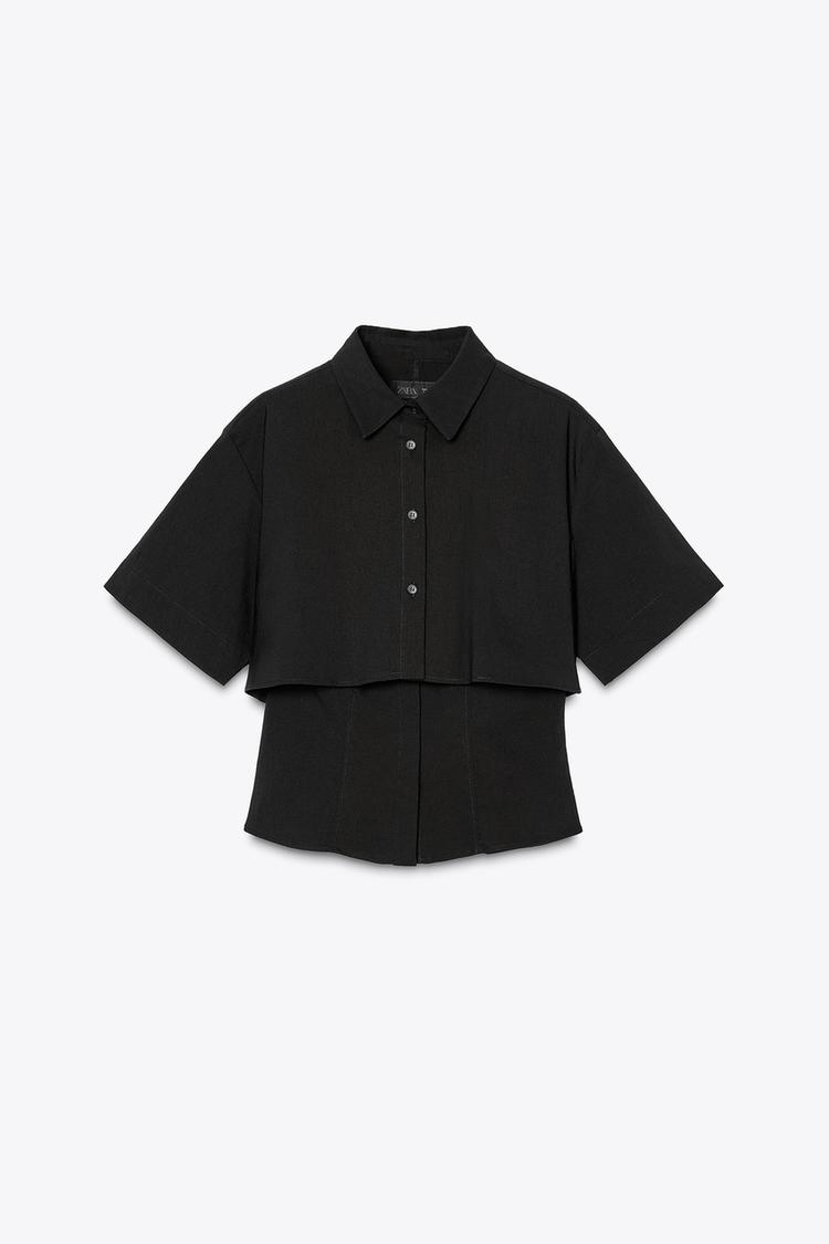 DOUBLE LAYER SHORT SLEEVE SHIRT