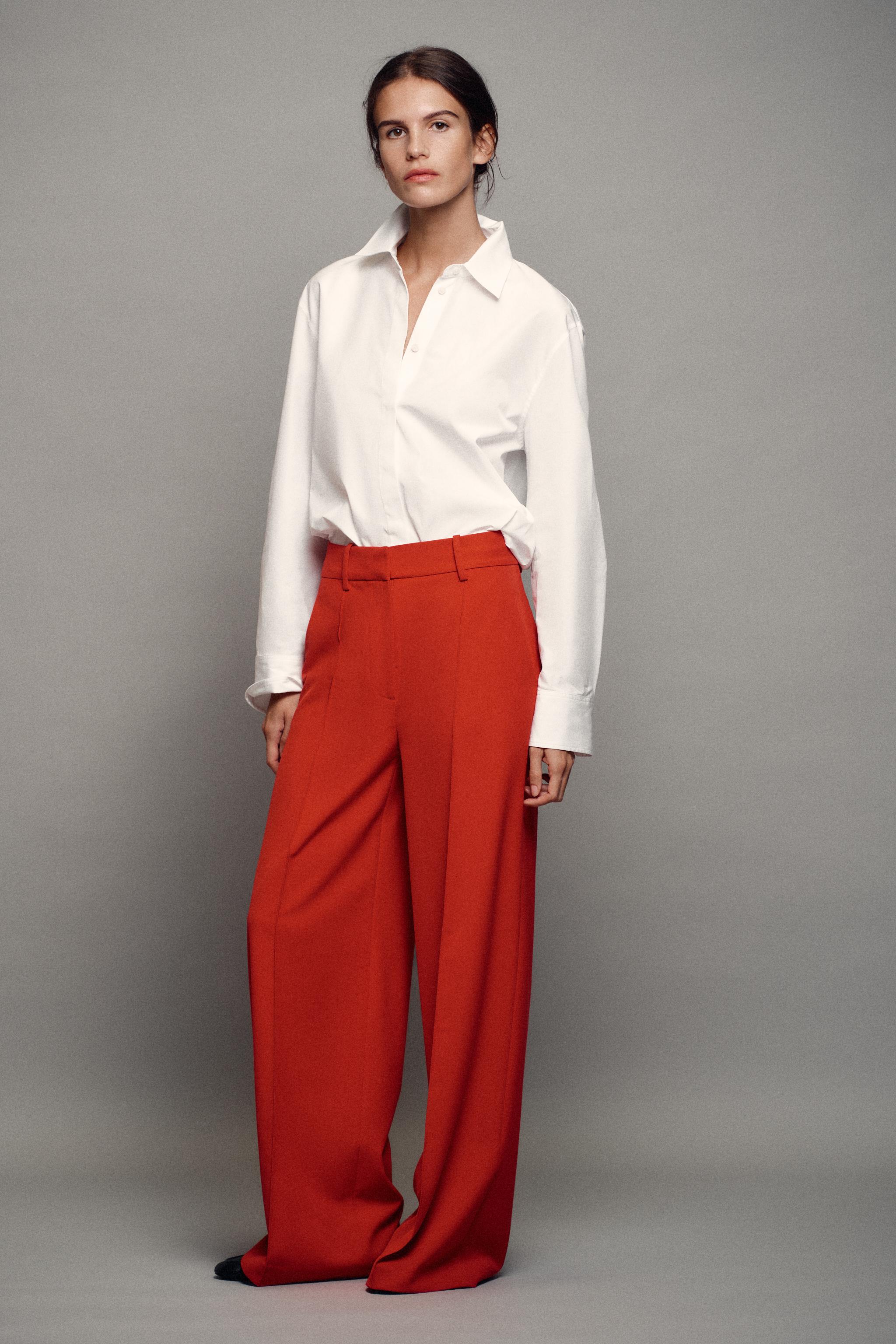Zara ZW COLLECTION GENİŞ PAÇA PANTOLON görsel 2