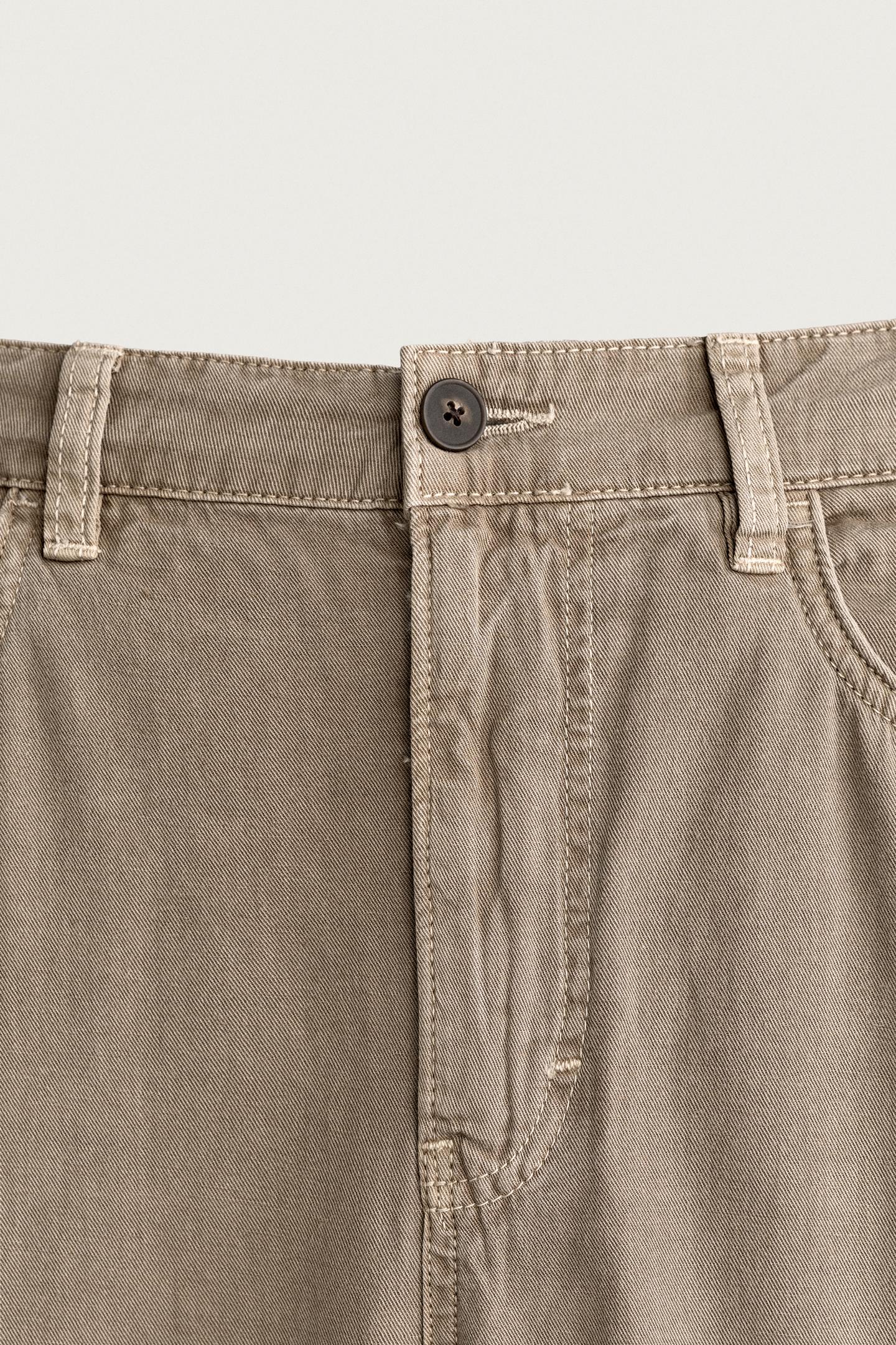 Мужские джинсы Zara Straight Fit, цвет: Светлый коричневый — фото 9