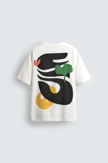 CONTRAST PATCH T-SHIRT - White by Zara - Image 6