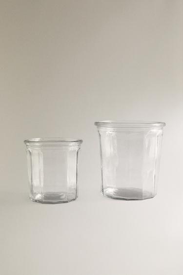 TRANSPARENT GLASS TEALIGHT HOLDER -  by Zara