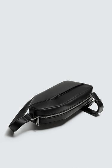 Zara PLAIN VERTICAL CROSSBODY BAG - Black