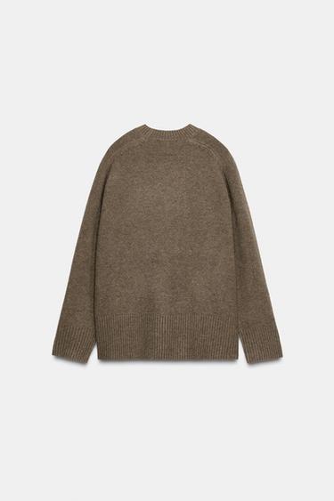 SOFT-TOUCH KNIT JUMPER - mink brown by Zara - Image 5