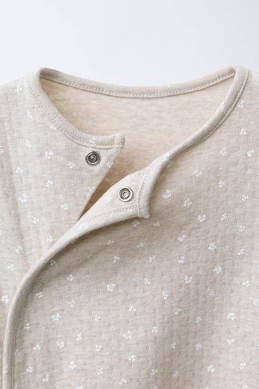 PYJAMA COMBINAISON STRUCTURE PIED CONVERTIBLE - Gris chiné de Zara - Image 4