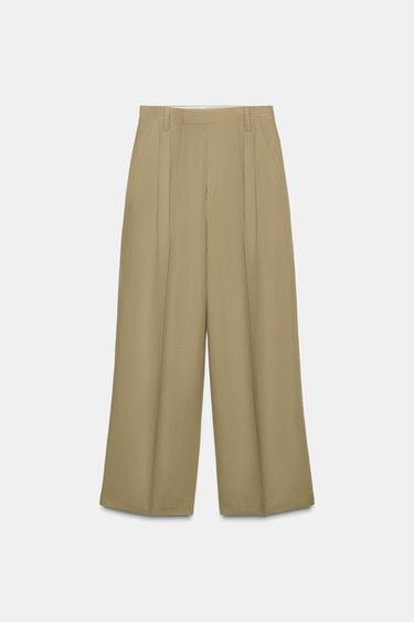 PANTALÓN LINO 100% ZW COLLECTION - Beige de Zara