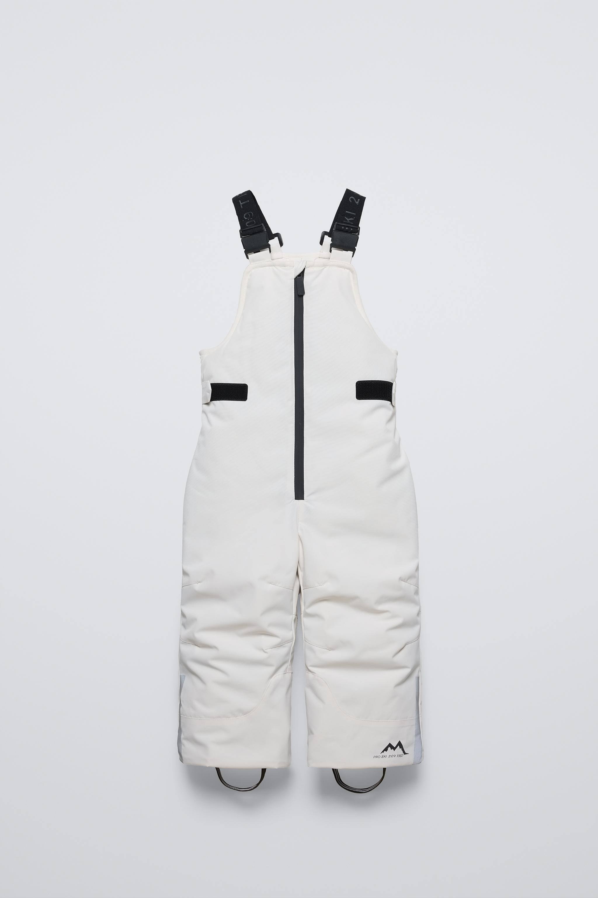 Popular Zara baby boy plain water resistant overalls Snow Pants