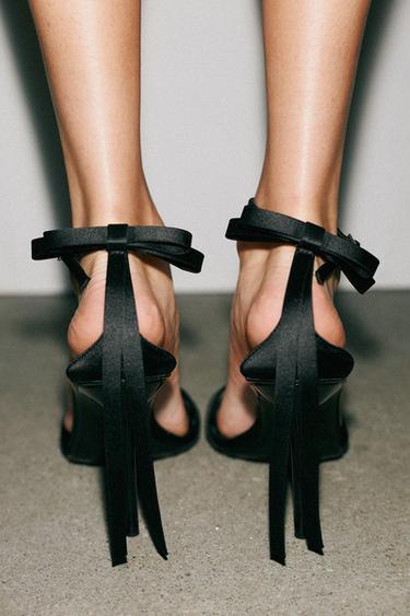 SANDALES BRIDES ET NŒUD - Noir de Zara - Image 2