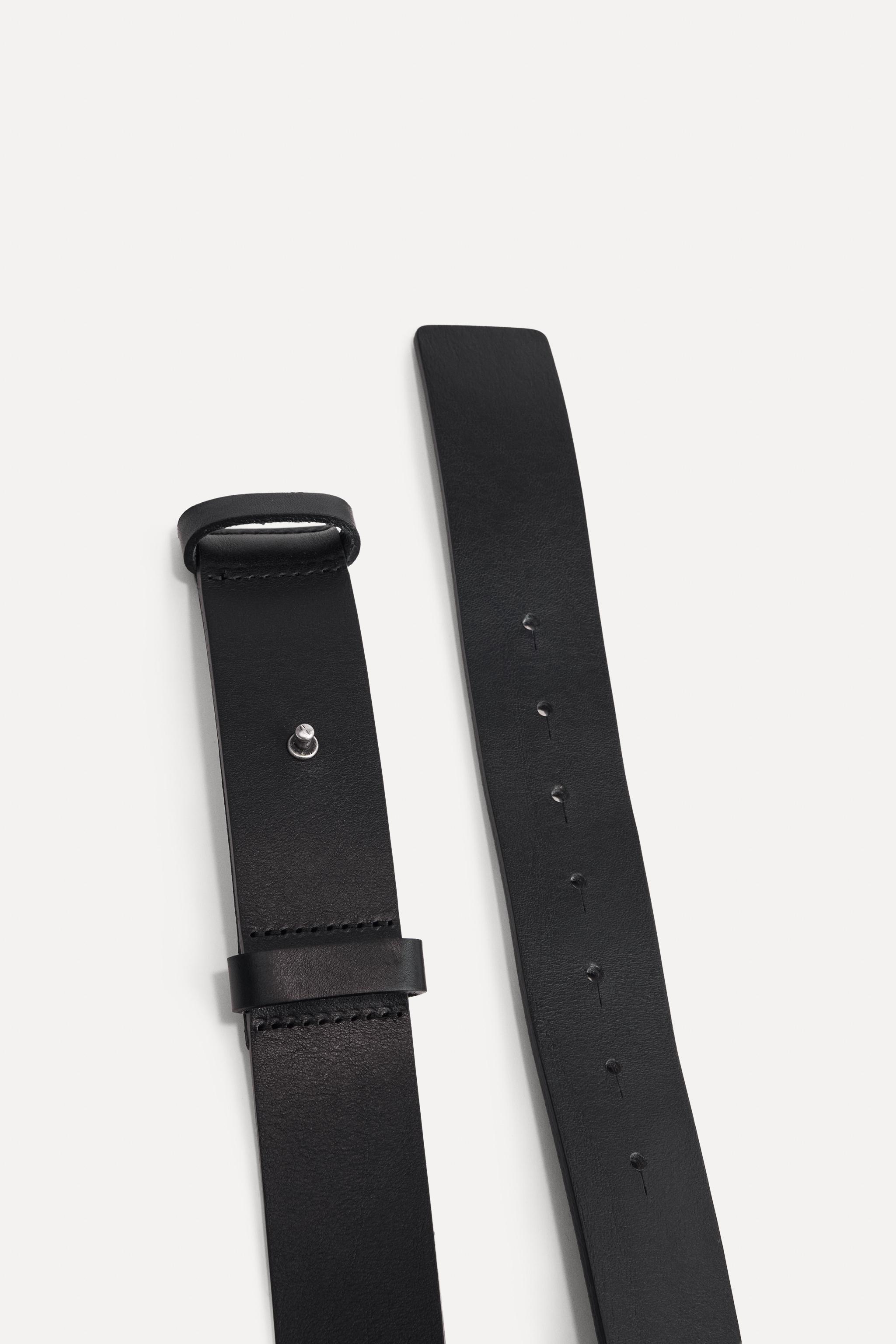 プレーン レザーベルト 50TH ANNIVERSARY - ブラック | ZARA