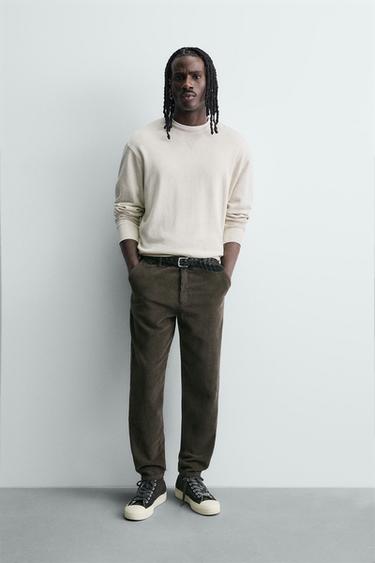 CARROT FIT CORDUROY TROUSERS - Brown by Zara - Image 0