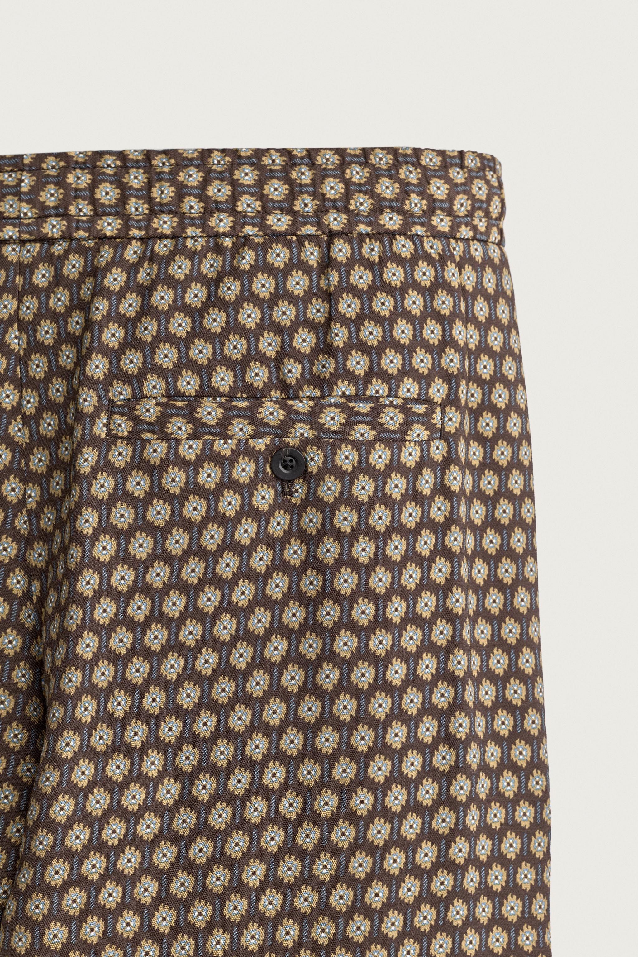 Мужские брюки Zara PRINTED JOGGER WAIST PANTS — фото 9