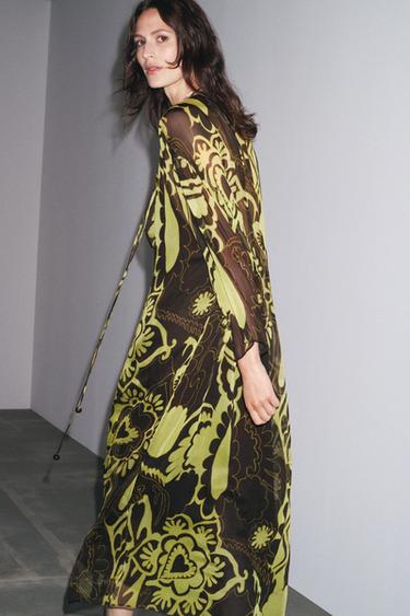 ZW COLLECTION PRINTED TUNIC DRESS - Yellow by Zara - Image 2