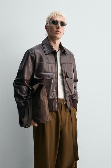 LIMITED EDITION LEATHER TOTE BAG - Brown by Zara - Image 0