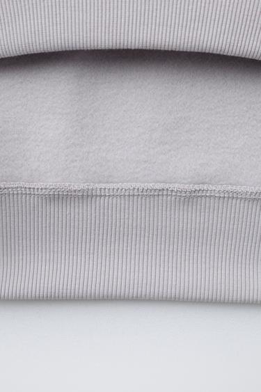 SWEATSHIRT AND JOGGER SET WITH TEXT PATCH - Purple by Zara - Image 7