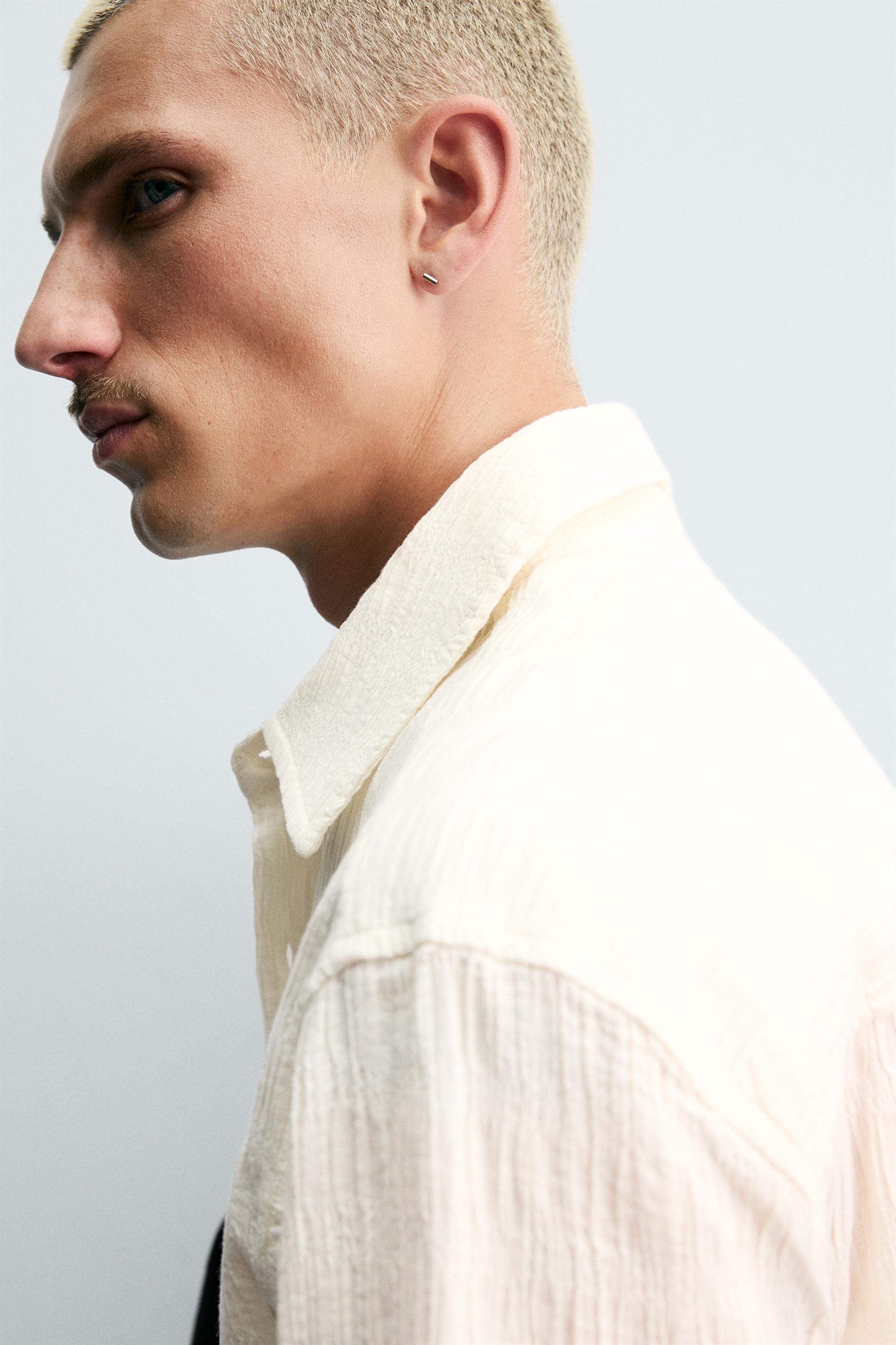 WRINKLED EFFECT RELAXED FIT SHIRT