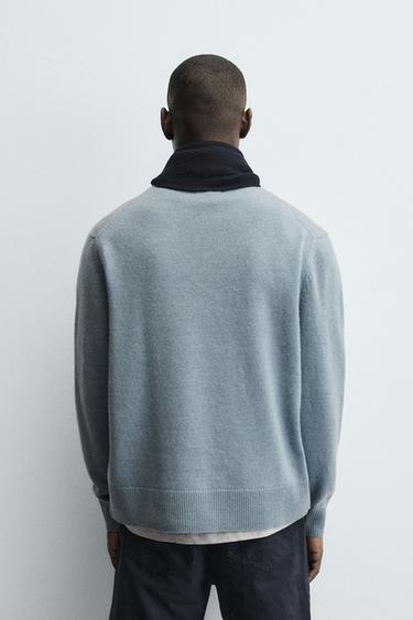 REGULAR FIT WOOL BLEND JUMPER - Light blue by Zara - Image 2