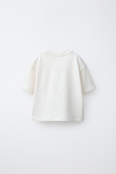 T-SHIRT BRODÉ - Écru moyen de Zara - Image 1