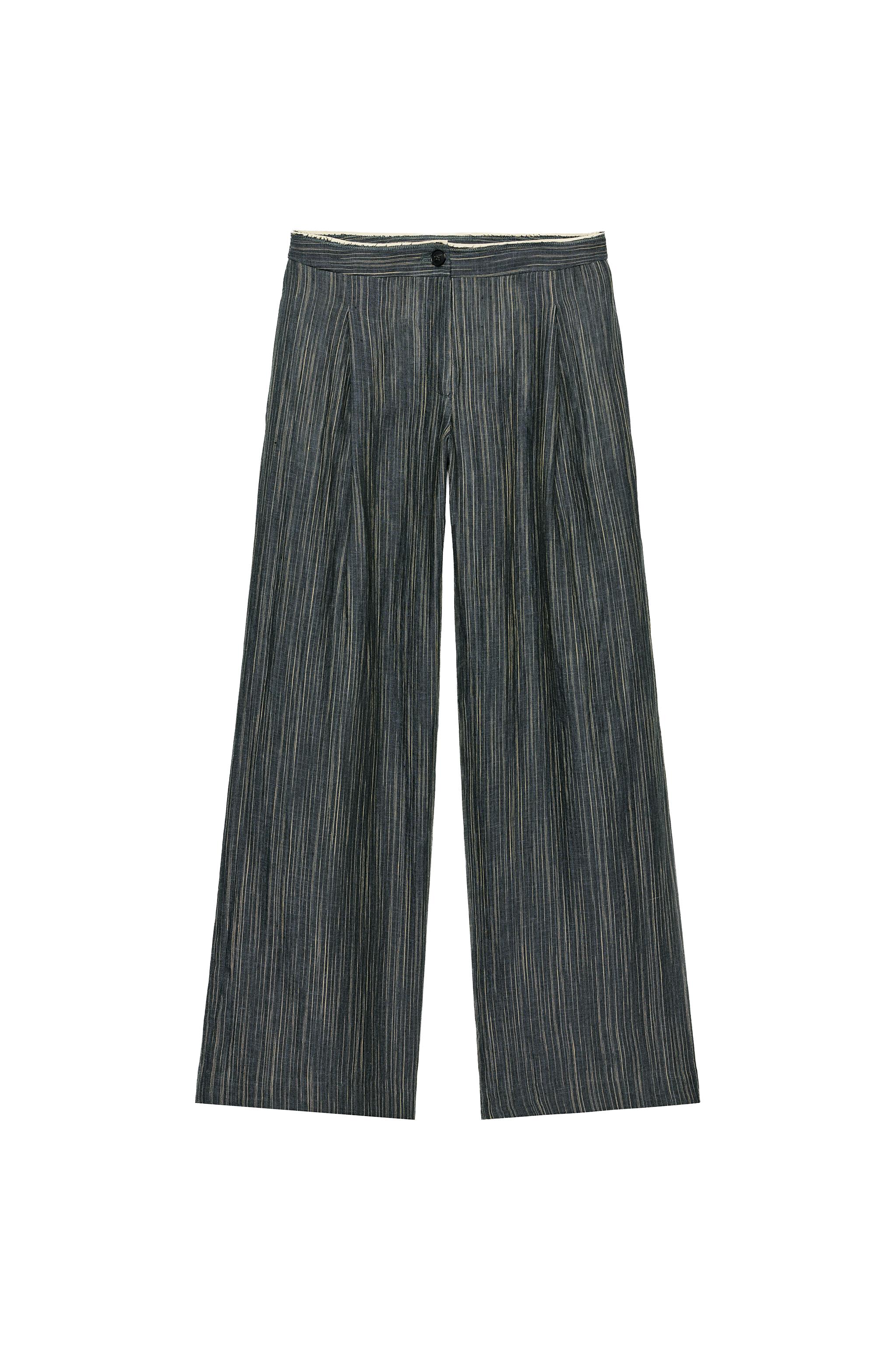 ZW COLLECTION LINEN PLEATED PANTS