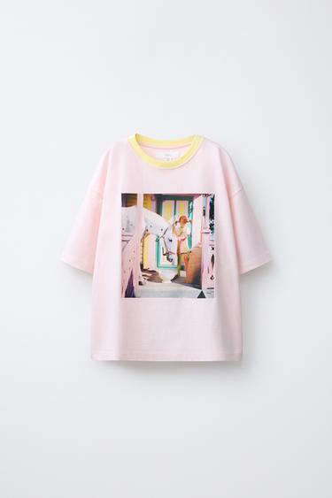 T-SHIRT FOTOGRAFIA PIPPI DAS MEIAS ALTAS © ASTRID LINDGREN COMPANY - Rosa-pastel da Zara