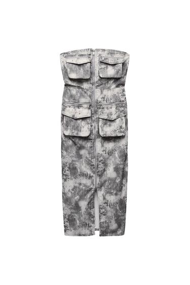 PRINTED CARGO DRESS