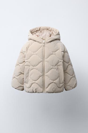 Zara ELASTICIZED PUFFER JACKET - Sand