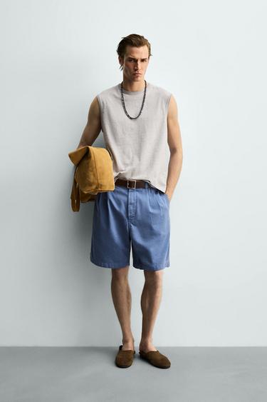 CAMISETA TANK RELAXED FIT - Gris vigoré de Zara - Imagen 0