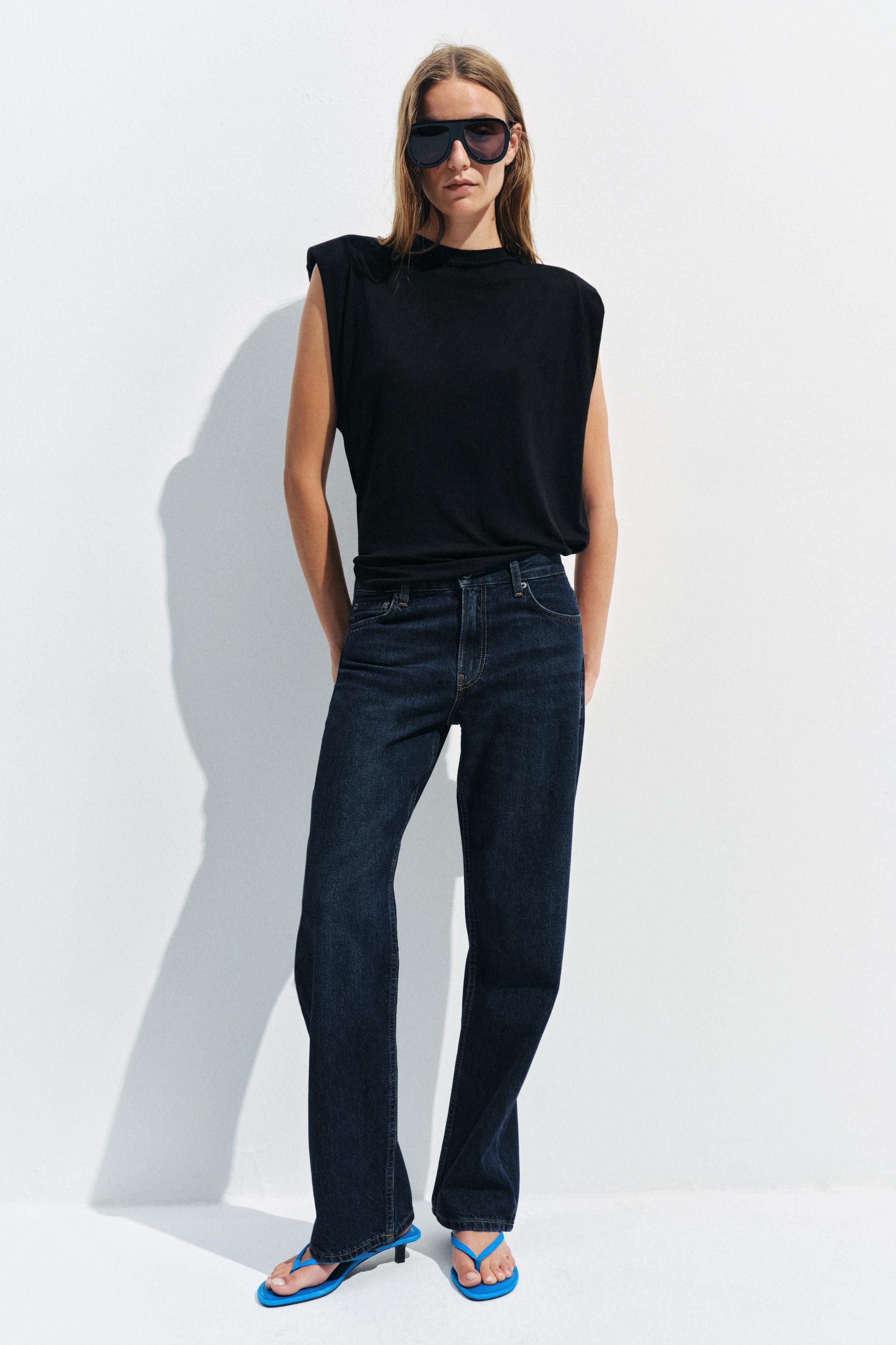 ZW COLLECTION LOW RISE STRAIGHT LEG JEANS