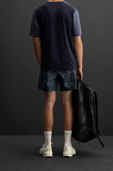 PRINTED TRAINING SHORTS - Blue by Zara - Image 2