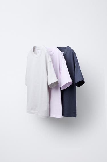 PACK TRES CAMISETAS LISAS - Rosa de Zara