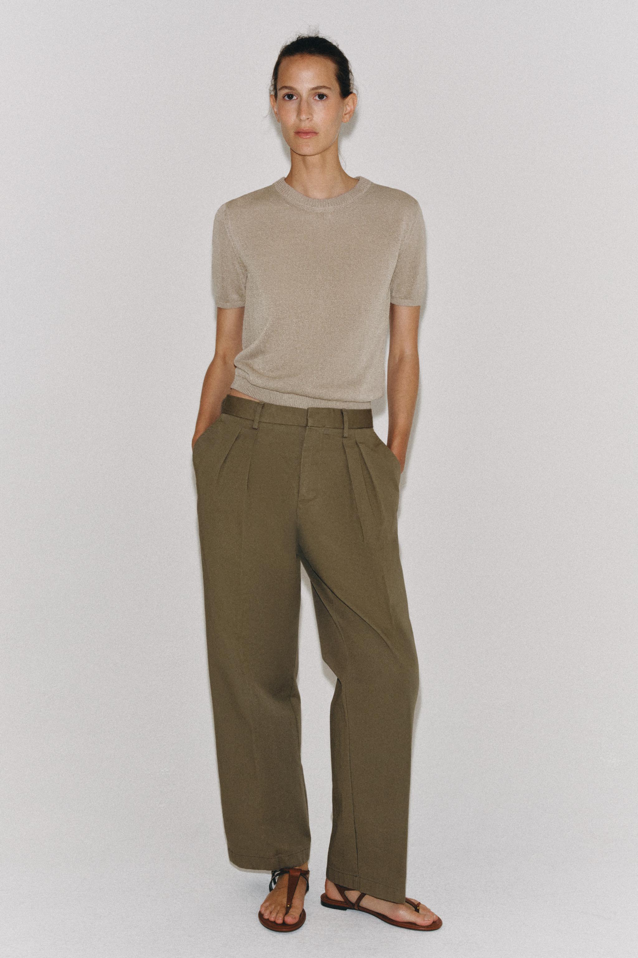 LEATHER FLAT SANDALS — Brown (alternate view)