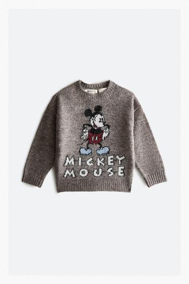 SWEATER TIL BØRN MED MICKEY MOUSE ©DISNEY - taupe brun fra Zara