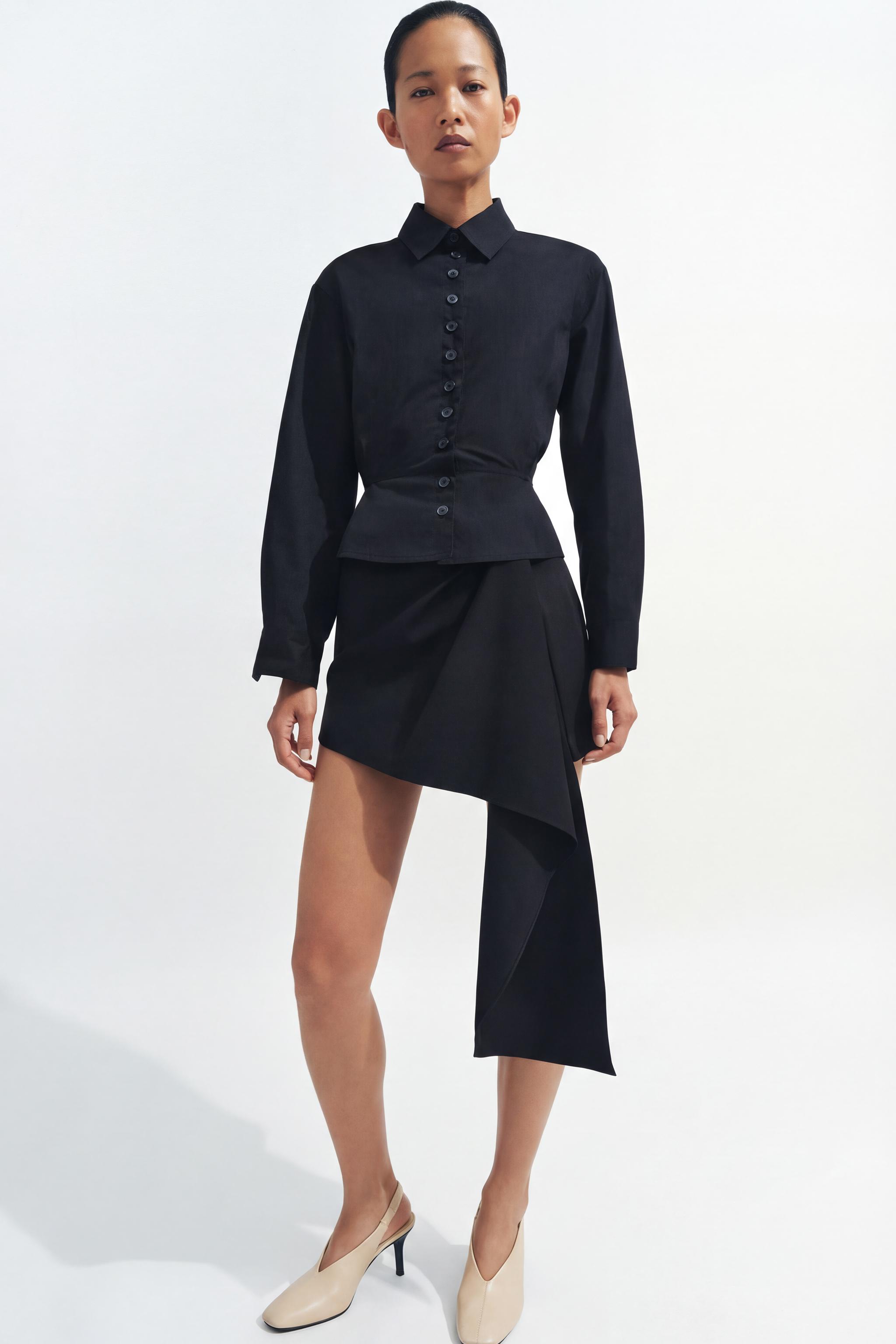 DÜĞMELİ PEPLUM GÖMLEK ZW COLLECTION