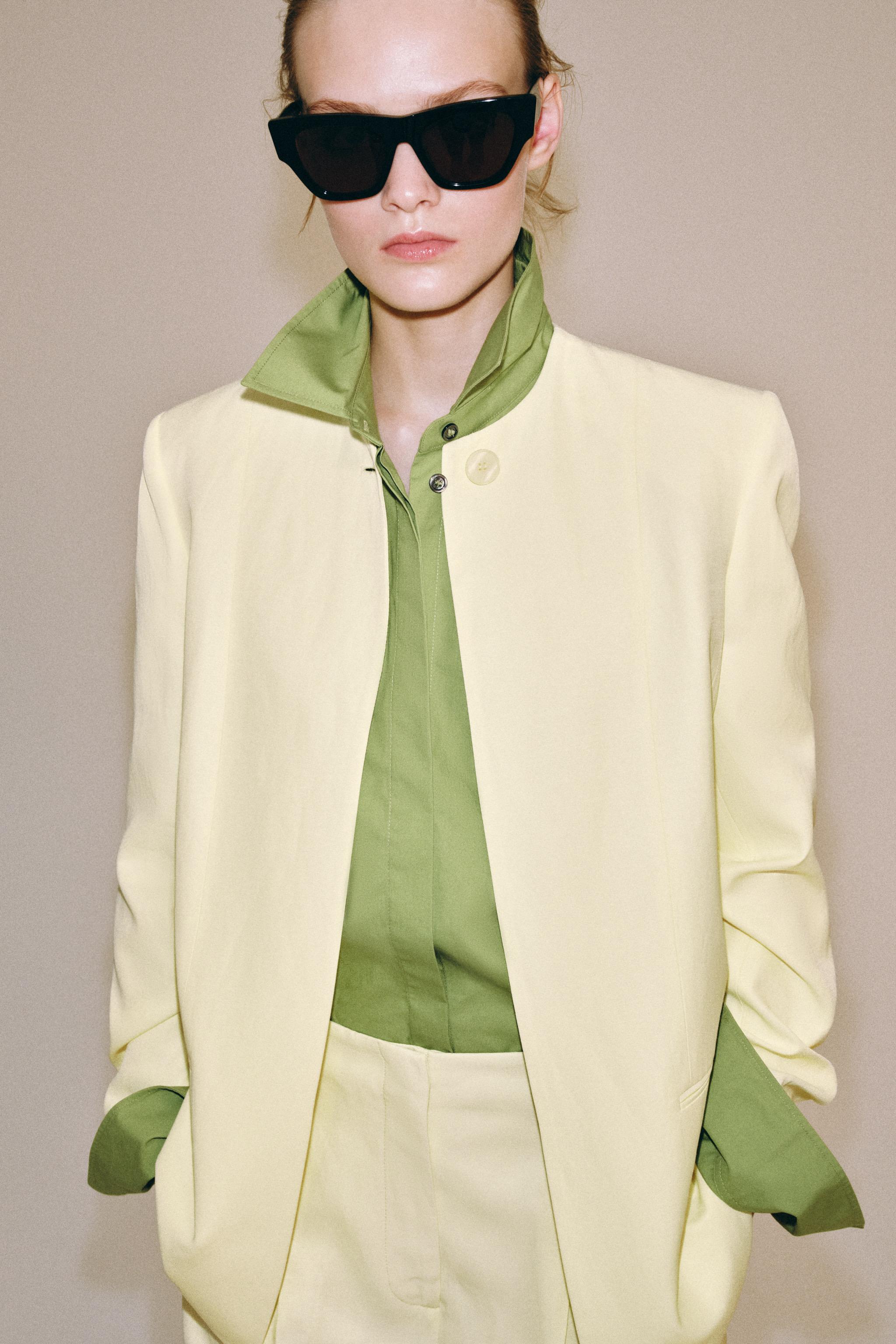 Zara ZW COLLECTION PİLELİ PANTOLON görsel 3