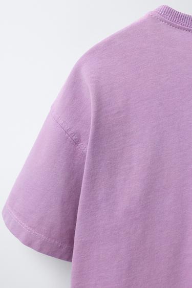 STITCH & ANGEL © DISNEY GLITTER PRINT T-SHIRT - Dark mauve by Zara - Image 3