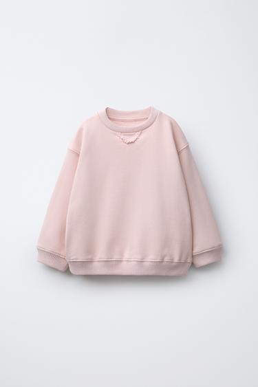 WAFFLE-DETAIL SWEATSHIRT - Pale pink by Zara