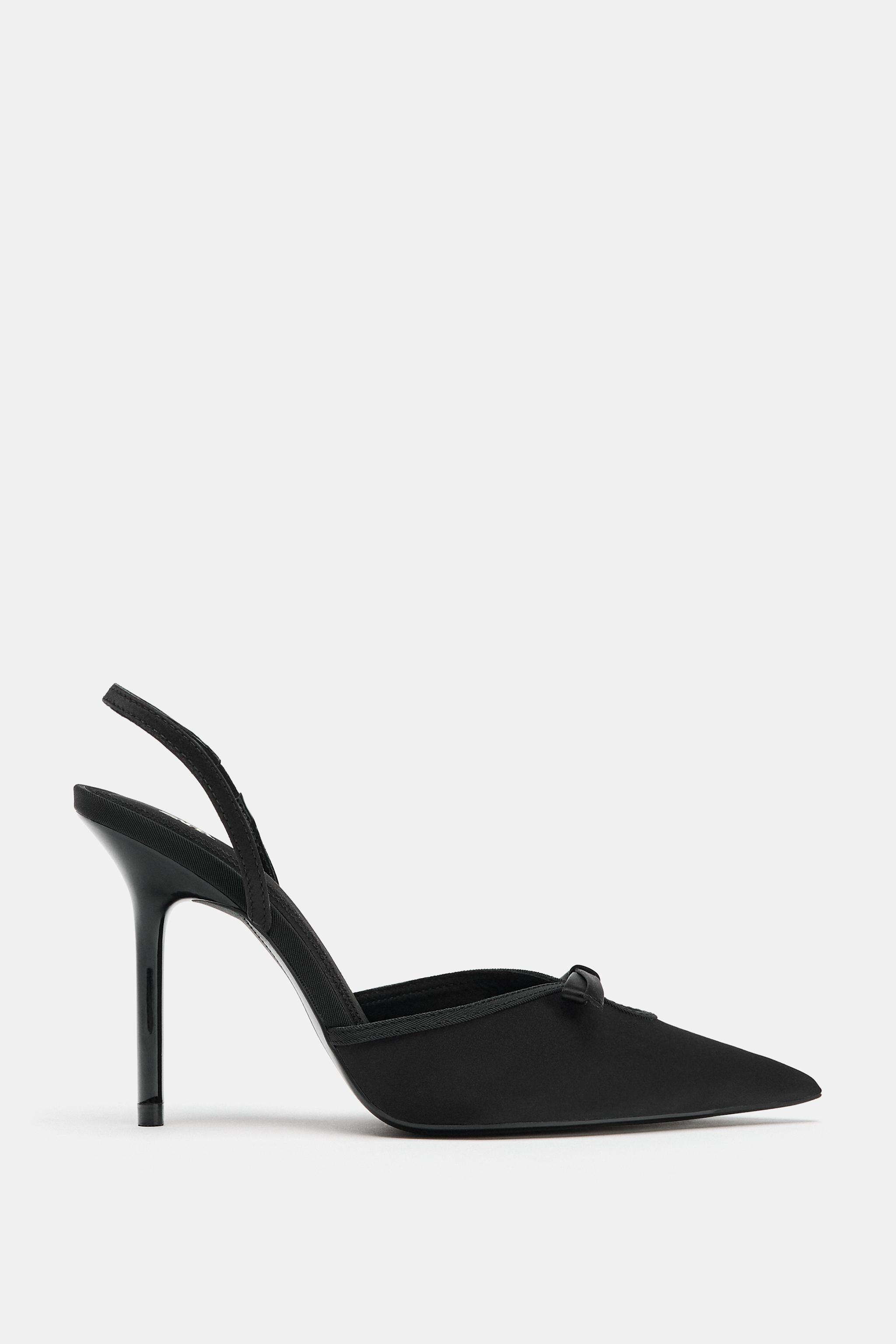 TALONS EFFET SATINÉ AVEC NŒUD