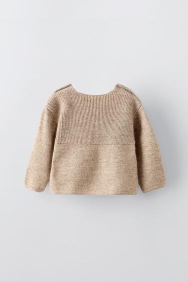 WOOL AND CASHMERE JUMPER - Tan marl by Zara - Image 1