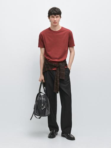 Zara Short sleeve cotton blend T-shirt - various - Image 0