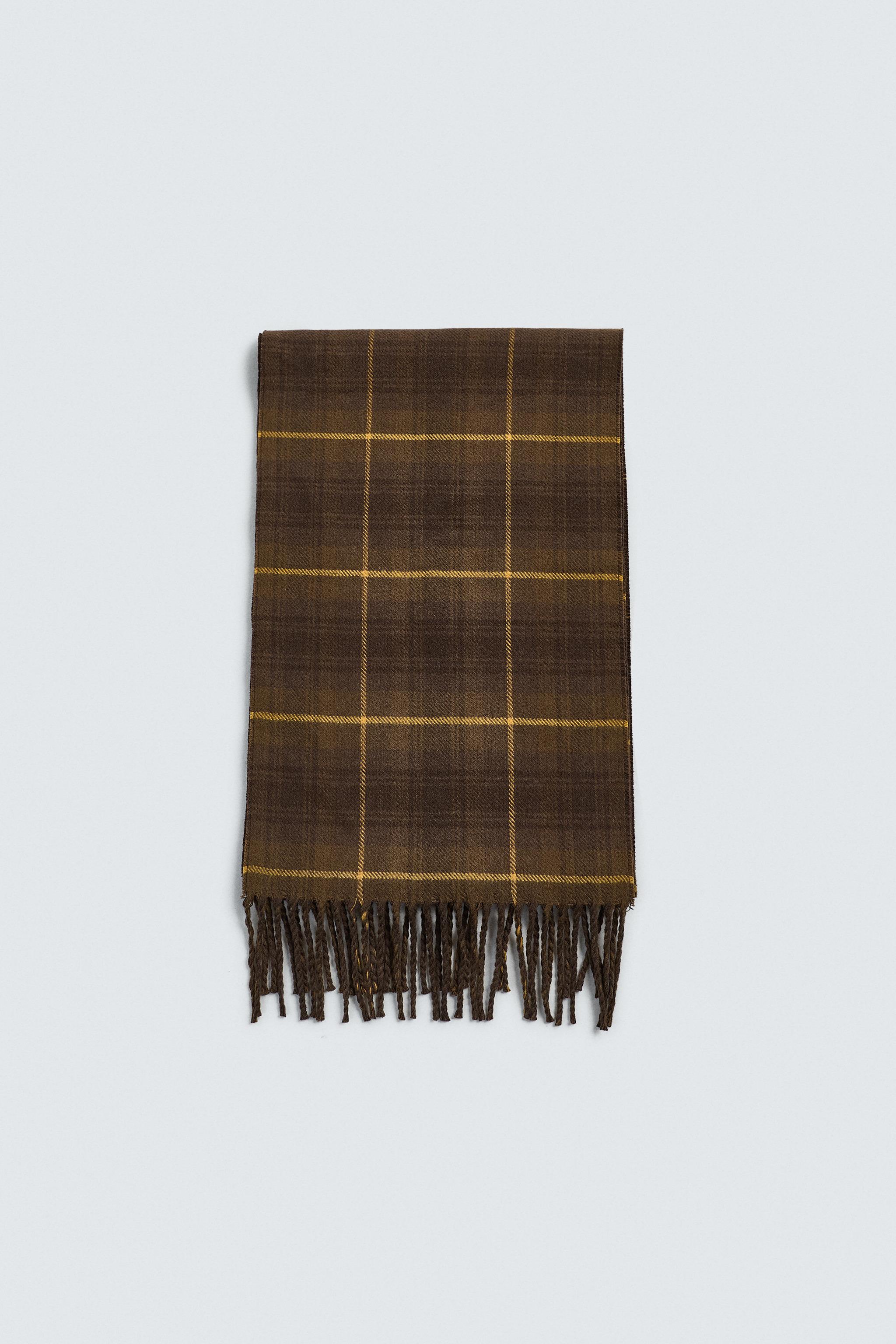 COMBINED PLAID SCARF