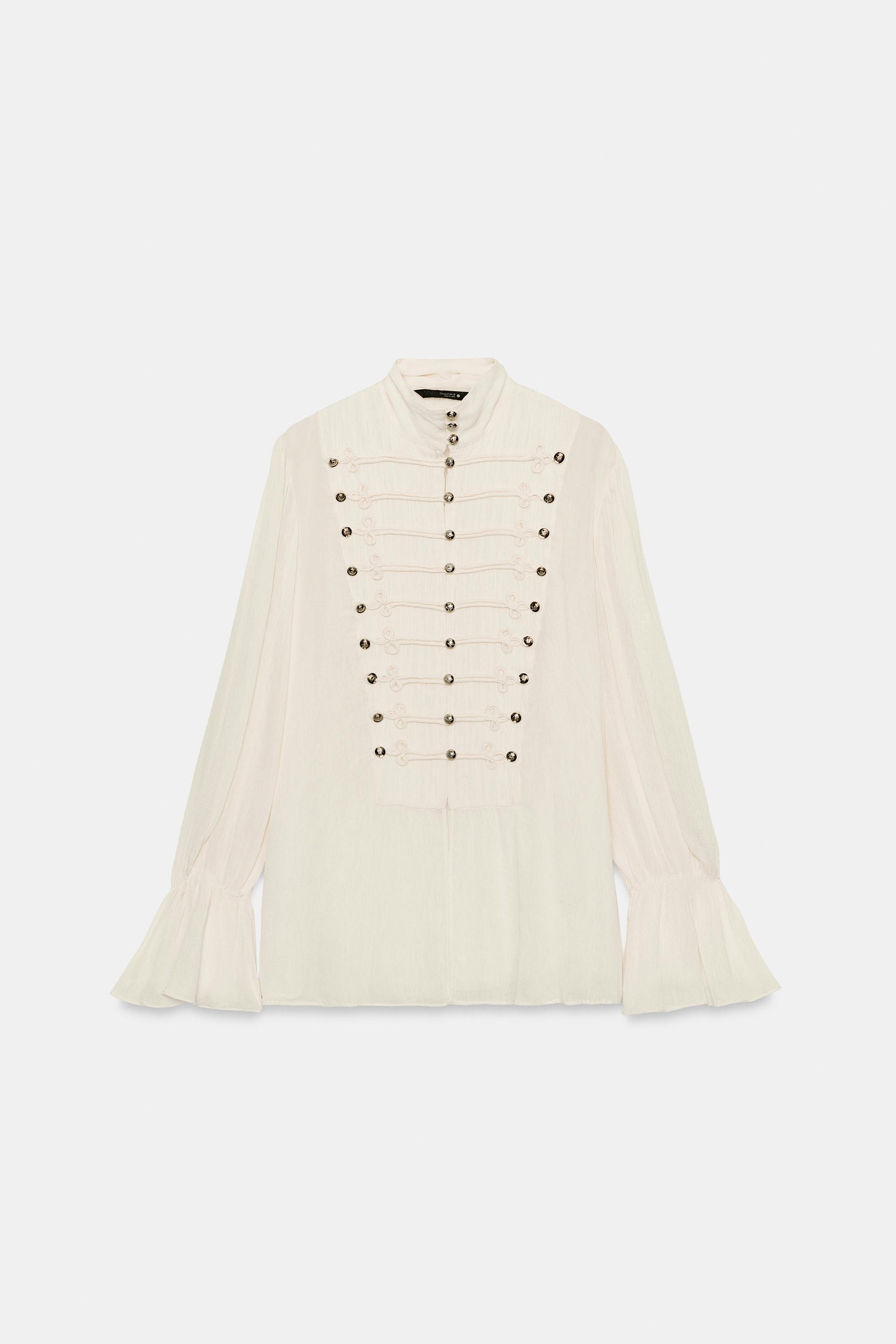 ROMANTIC FROG-FASTENING BLOUSE ZW COLLECTION thumbnail 2