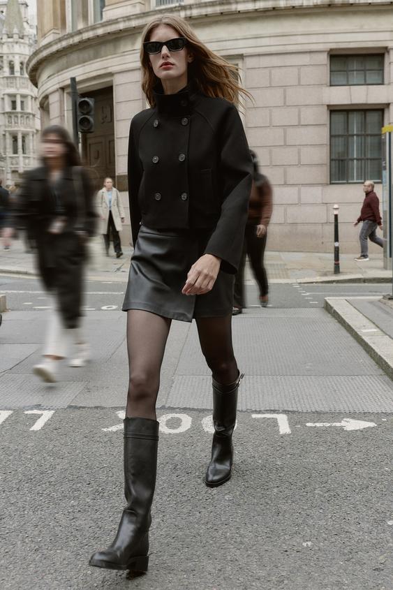 CROPPED DOUBLE-BREASTED JACKET