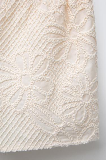 CROCHET BERMUDA SHORTS - Ecru by Zara - Image 3