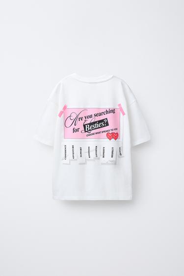 HEAVYWEIGHT SLOGAN T-SHIRT - Ecru by Zara - Image 1