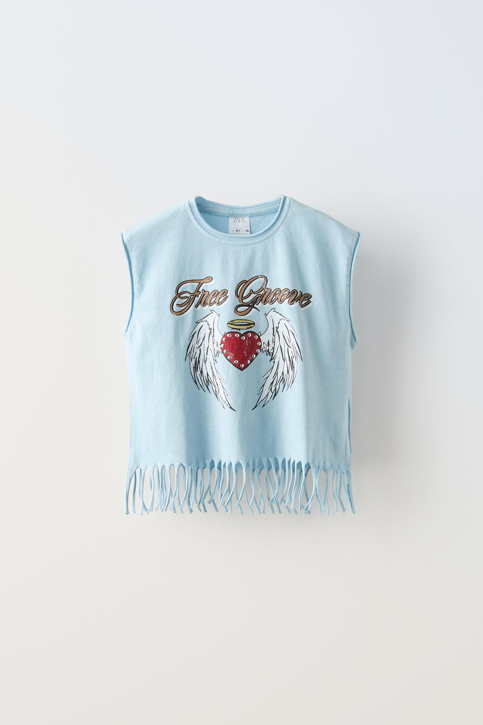 FRINGED STUDDED TANK TOP - Blue | ZARA United States