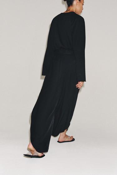 PANTALON À FENTES ZW COLLECTION - Noir de Zara - Image 2