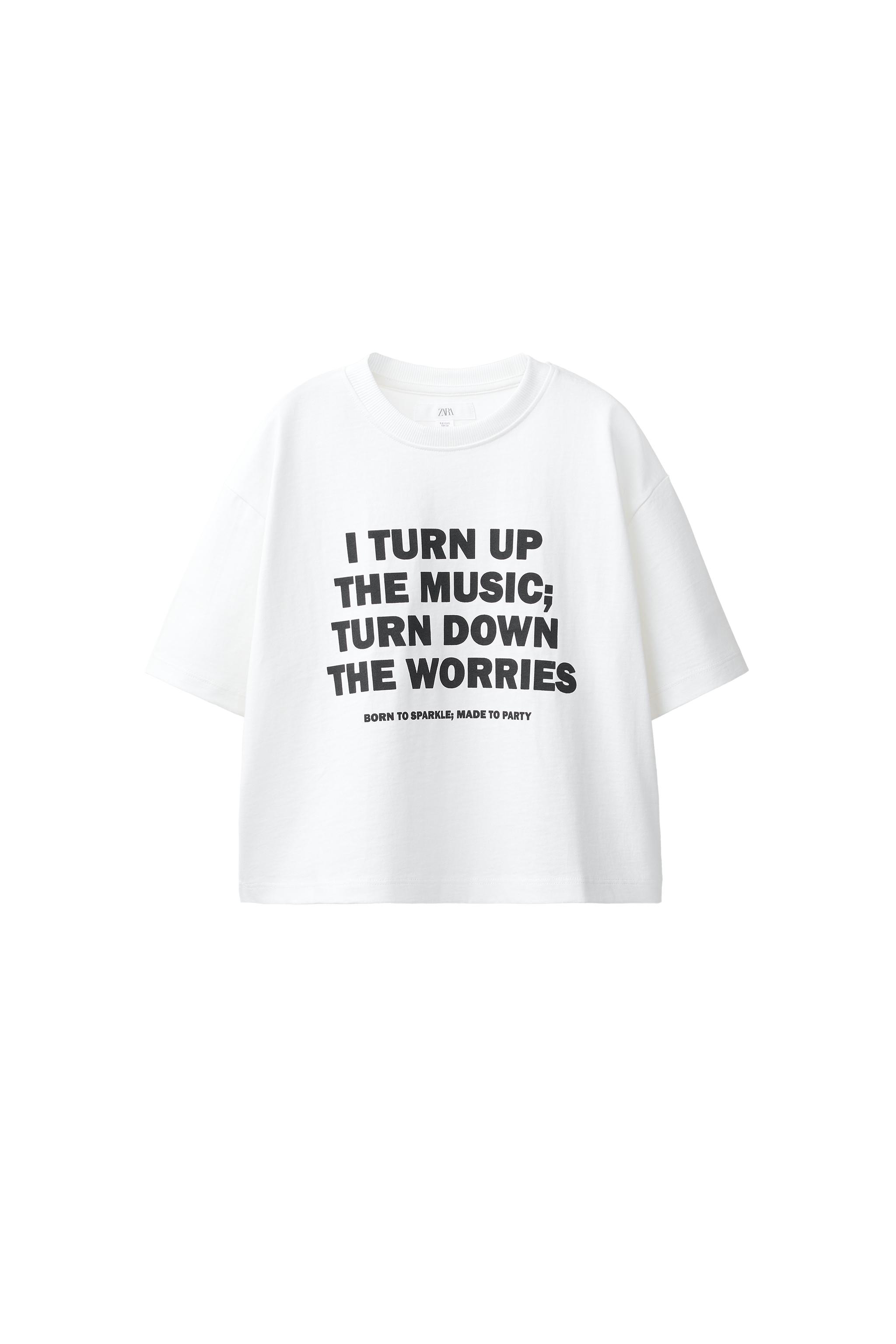 テキストプリントTシャツ - ホワイト | ZARA Japan / 日本