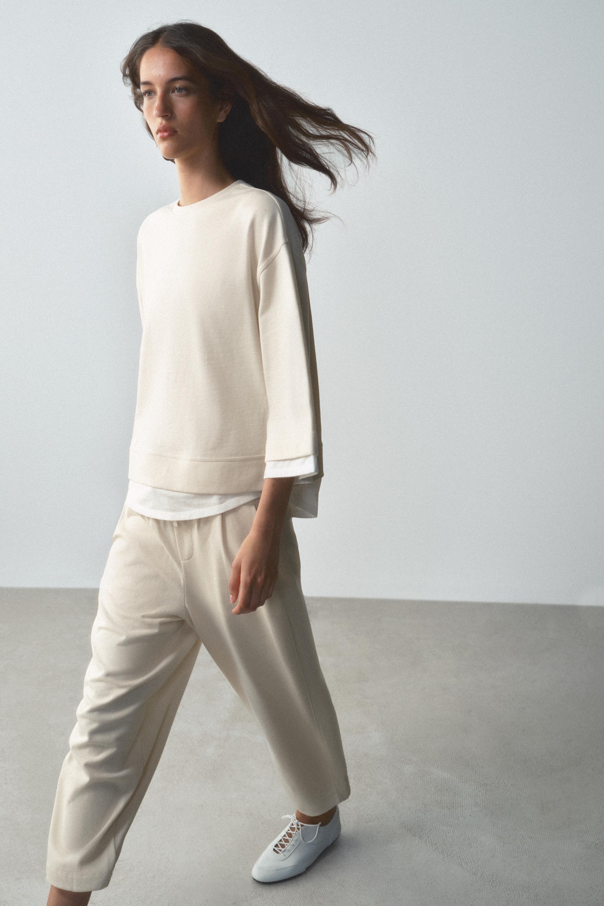 Zara COMBINED LONG-SLEEVE SWEATSHIRT — фото 2